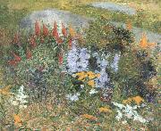 John Leslie Breck Rock Garden at Giverny Norge oil painting reproduction